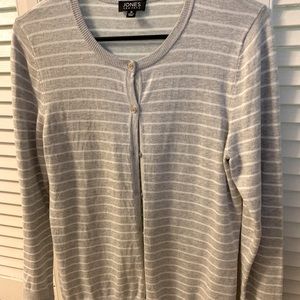 Jones New York M striped cardigan
